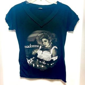 Madonna Rare Vintage 1985 Boy Toy Inc. Tour T shirt V-neck One side sinched up!